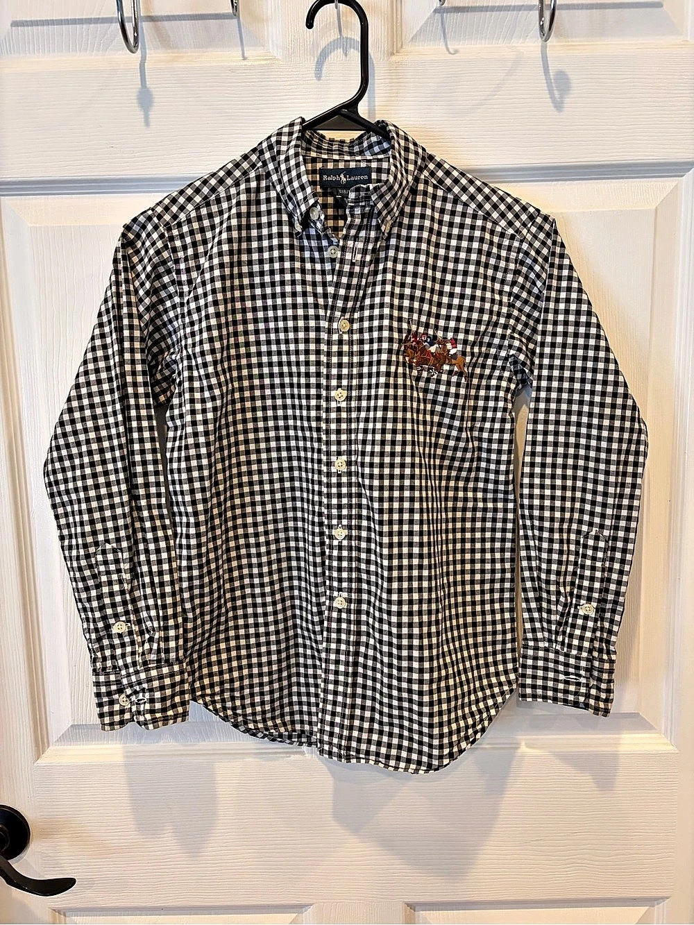 Ralph Lauren Boys Checkered Button Down Size 8/10